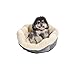 Amazon Basics Round Warming Pet Bed, Dog, Grey, 18