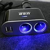 Mimuler 3.1A/15.5W USB Adapter Car Cigarette Lighter Dual USB Car Charger with 2 Socket Car Splitter Adapter charger for iPhone6, iphone 6 pulus / 5 / 5s / 5c; iPads and iPods; Samsung Galaxy S6 S6 Edge S5 S4, Galaxy Note 4, Note 3; Motorola Moto X +; HTC One; Tablet Computers, MP3 / MP4 players & GPS - Black