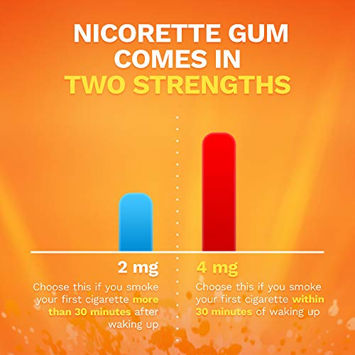 Nicorette Nicotine Gum, Stop Smoking Aid, 4 mg, Fruit Chill Flavor, 20 count - Thumbnail 3