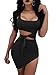 GOBLES Womens Sexy Bodycon Cut Out Sleeveless Outfit Mini Club Tank Dress Black