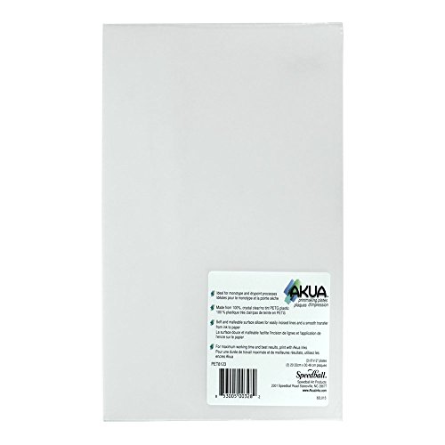 Akua Printmaking Plates, 8 X 12 inches, Clear, Pack of 3 (PET8123)