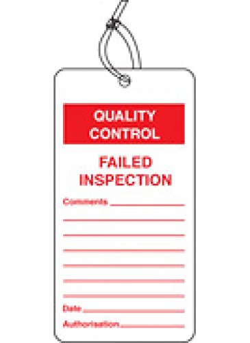 Caledonia Signs 59777 Failed Inspection QC Tag (Pack of 10)