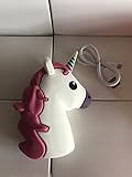 Unicorn Emoji Stuff Emoticon External Battery Power Bank|2600mAh 5V/1.5A|,Adorable Unicorn Emoji Stuff Portable Charger Backup Pack With 3.2FT Micro USB Cable For IOS&Android Phone By Jack&Chloe,Pink