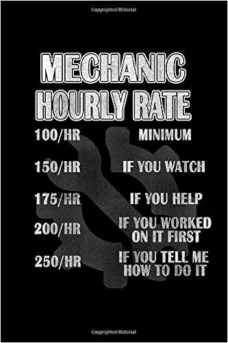 Amazon Com Mechanic Hourly Rate Lined Writing Journal For An Auto Mechanic To Write His Ideas And Work 9781077872820 Publishing Black Cover Books