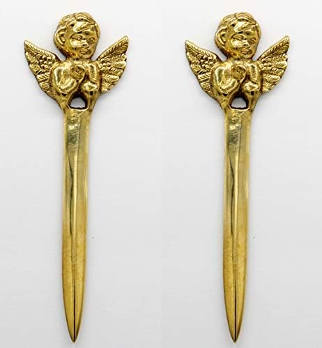 1 set of 2 pcs Angel Handmade vintage collection Brass mail opener, Envelope, Letter Opener