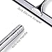 E-PRANCE Shower Window Squeegee, Deluxe Stainless Steel Squeegee for Bathroom Mirror Wiper, Window Glass Cleaning, Longer Handle with Stripes for Easy Grip (A)