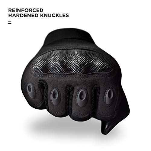 Indie Ridge Powersports Motorcycle Gloves, Lightweight Carbon Fiber