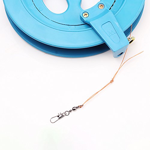 HappyToy Kite Reel Winder Kite String Handle Reel [Lock-on] with Line - 1000ft Durable String (Solid Blue) - Thumbnail 4