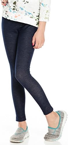 Chelsea Apparel- Girls Solid Jean leggings Pants MP1564 , DENIM BLUE, XS