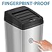 iTouchless 14 Gallon Sliding Lid Automatic Sensor Trash Can with Odor Filter System, 53 Liter Stainless Steel Touchless Kitchen Garbage Bin