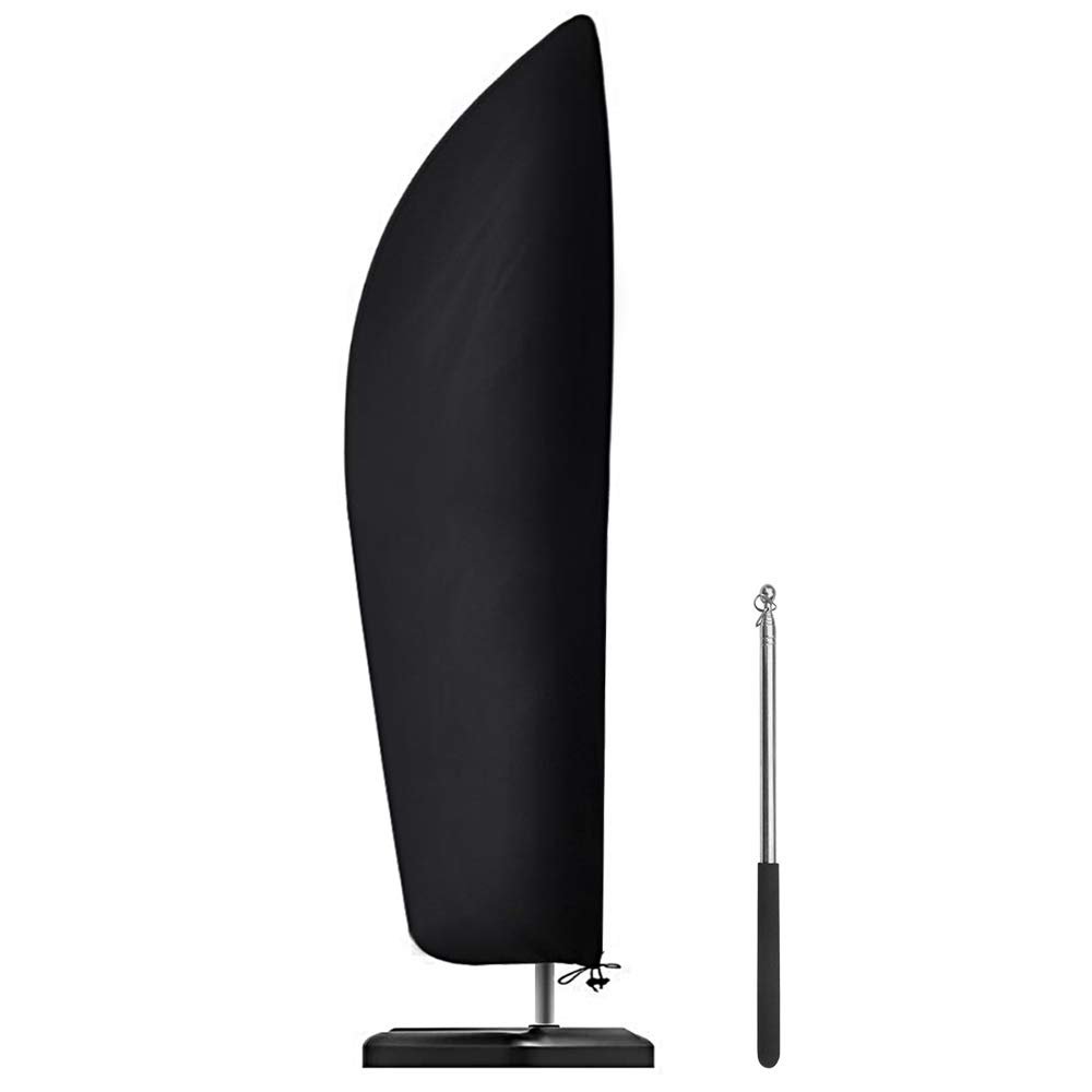 Senders Parasol protective cover with rod, parasol, protective cover, 2 to 4 m, large parasol cover, 210D Oxford fabric, waterproof, dustproof, UV-resistant, 265 x 40/70/50 cm