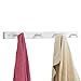 mDesign Decorative Wood Wall Mount 4 Hook Storage Organizer Rack for Coats, Hoodies, Hats, Scarves, Purses, Leashes, Bath Towels & Robes - 2 Pack - White