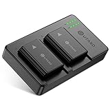 NP-FW50 Utaxo Camera Batteries Charger Set for Sony A6000, A6400, a7sii, a7, Alpha, A6500，A6300 A7, A7II, A7RII, A7SII, A7S, A7R, A55, A5100, RX10 Accessories (2-Pack, Micro USB Port, 1100mAH)