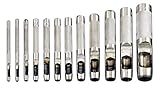 Gunpla Heavy-Duty 12-Piece Round Steel Hollow Punch Set with Zipper Pouch for Leathercraft Working