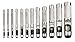 Gunpla Heavy-Duty 12-Piece Round Steel Hollow Punch Set with Zipper Pouch for Leathercraft Working