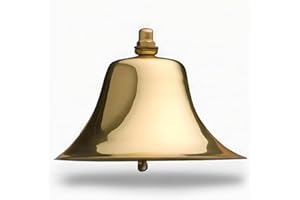 Bevin Bells Yacht Bell – Solid Brass 8" Fog Bell | Ship Bell | Boat Bell | Wonderful Tone with a Loud and Long Ring | Hanging Bell | Highly Polished and Lacquered | Made of Solid Brass | Made in USA