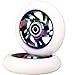 Kutrick Complete 2pcs 100mm Pro Stunt Scooter Replacement Wheels with ABEC-9 Bearing -Neo Chrome