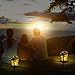 LVJING Solar Lantern Hanging Solar Lights Outdoor Decorative LED Solar Outdoor Lantern for Patio Landscape Yard with Warm White Flameless Candles Flickering (6 Pack)