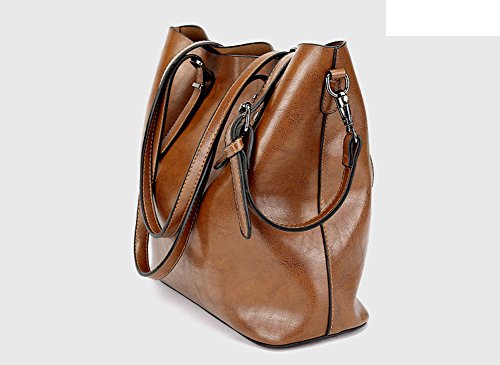 Ecokaki Women’s Vintage Large PU Leather Travel Handbag Hobo Bag Shoulder Bag Sling Bag Cross Body Bag Black - Thumbnail 5