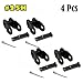 Jeremywell 4PCS 25H Heavy Duty Offset Link, 1/4'' Pitch, Carbon Steel, Cotter Pin Type
