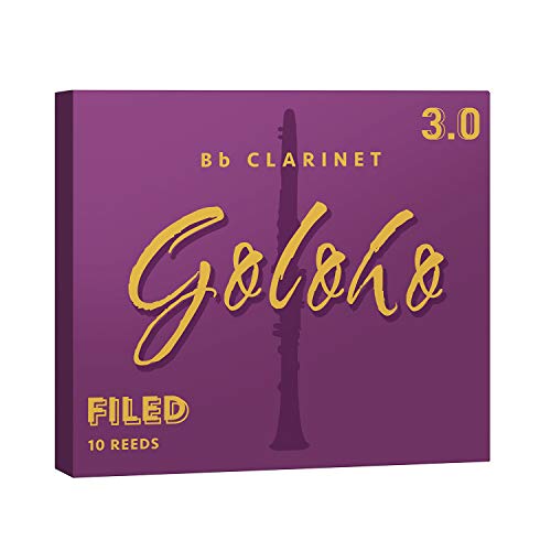 GOLOHO Bb Clarinet Reeds, Strength 3.0, Filed Cut, Box of 10 - Thumbnail 7