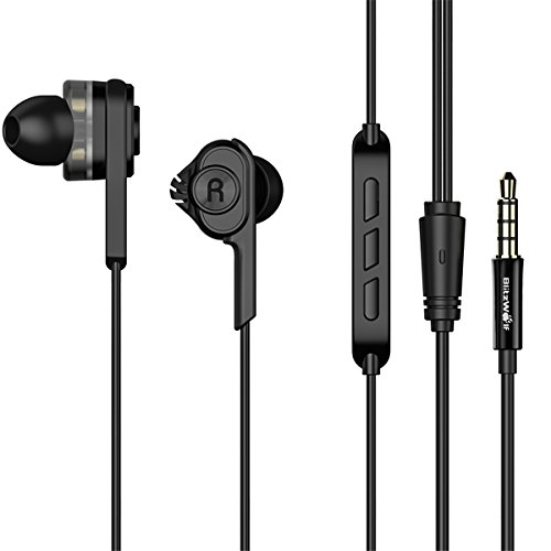 Wired earphones with mic in ear buds with volume control blitzwol…