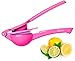 Zulay Premium Quality Metal Lemon Lime Squeezer - Manual Citrus Press Juicer (Pink Fusion)