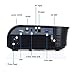 Video Projector,Dihome LCD LED 1200 Lumens Mini Projector Multimedia Home Theater Projector USB/AV/SD/HDMI/VGA -Black