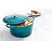 Crock-Pot Artisan Round Enameled Cast Iron Dutch Oven, 5-Quart, Teal Ombre
