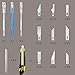 DIYSELF Craft Knife Upgrade A4 Self Healing Cutting Mat Precision Carving Hobby Knife 60 Spare Craft Blade for Art, Hobby, Scrapbooking,Stencil