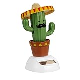 KODORIA Solar Powered Dancing Toy Bobbling Dancing Toy Car Desk Decorative Ornament Kids Children Birthday - Cactus