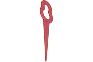 Hilitand 100Pcs Plastic Cutter Blades, Red, Easy to Install Lawn Trimmers, GourdShaped Design with Smooth Edges, Suitable for