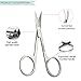Beard &Nose Hair Beauty Scissors，Stainless Steel Small Scissors for Eyebrows,Eyelashes,nail,Curved and Safety Rounded Tip Trimming Shears for Men Women