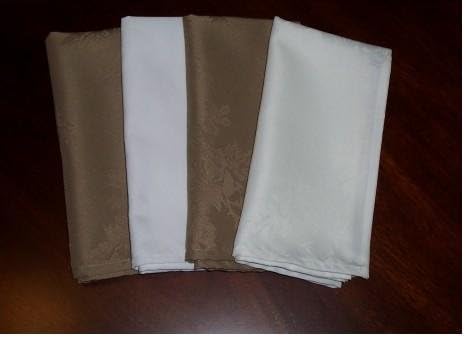 White Linen Napkins (20W x 20H) - (4 in one Package) - Free Shipping!