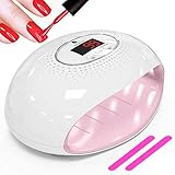 UV LED Nail Lamp Dryer, 54W Curing Nail Lamp Nail Light for Gel Polish with 30s/60s/99s Timer, Anti-UV Gloves Offered