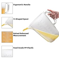 Luvan 1 Gallon Measuring Pitcher, 134oz Extra Large