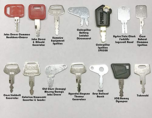14 Keys Heavy Equipment Key Set/Construction Ignition Key Set