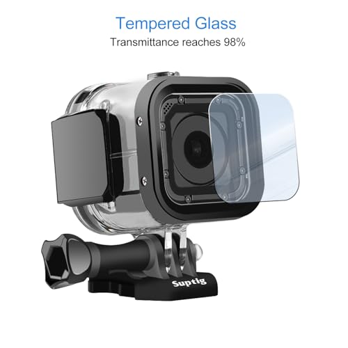 Suptig Replacement Waterproof Case Protective Housing for GoPro Session Hero 4session, 5session Outside Sport Camera for Underwater Use - Water Resistant up to 196ft (60m)