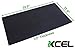 XCEL Black Rubber Anti Fatigue Mat for Kitchen Floor, Standing Desk, Salon - 32 x 18 x 1/2 Inch Thick - Soft, Non Slip, Heavy Duty Floor Mat to Stand on While Working - Home Office Accessories
