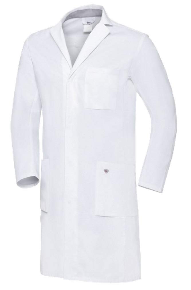 BP 1753-130-0021/39/40l, Men's doctor's coat, Long-sleeve, arm-lift system 205,00 g/m², Pure cotton, Color white, Size 39/40l