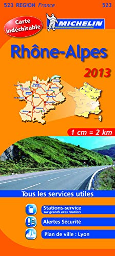 Michelin Tear-Resistant Map #523 Rhone-Alpes by Michelin Travel Publications