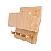 Bamboo Pet Supply Organizer All-in-One Wall Mounted Dog Leash Holder/Rack Extra Space Compartment for Storage of pet Essentials Treats/Keys/Toys