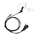 Lot 2 x Coodio Surveillance Earpiece Headset Bodyguard FBI [Covert Acoustic Tube] Mic Microphone For 1 Pin Uniden 2 Way Radio Walkie Talkie