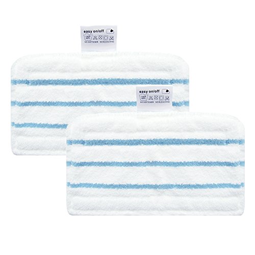 Green Label 2 Pack Replacement Steam Mop Washable Pads SMP20 for Black + Decker Steam Cleaners. Fits: 1600 Series, HSMC1300FX HSMC1321 HSMC1361SGP BDH1855SM BDH1760SM BDH1765SM BDH1720SM BDH1725SM