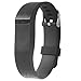 allbingo Fitbit Flex Adjustable Wristband - Fitbit Flex Silicone Replacement Secure Band with Chrome Watch Clasp and Fastener Buckle - Fix The Tracker Fall Off Problem (Black x 1)