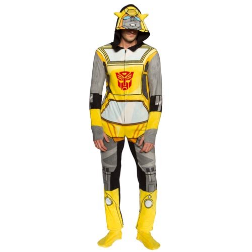 Transformers Bumblebee Hooded Onesie with Removable Feet Brand New