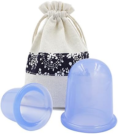 Silicone Anti Cellulite Cups, Massage Suction Cups Cupping Therapy for Body Detoxification, Cellulite Treatment, Joint and Muscle Pain Relaxation and Stress Reduction - 2pcs