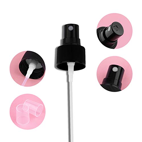 Spray Top, Yebeauty Fine Mist Sprayer Cap Pack of 40 24mm Fine Mist Sprayer for Fine Mist Bottle Cosmetic Bottles- Black