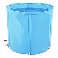 Portable Plastic Bathtub, Folding Spa BathTub for Adults, 31 inches Freestanding Soaking Tub Non-Inflatable Ice Bath Tub, Thickened Thermal Foam to Keep Temperature