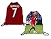 Ronaldo Jersey Style T-Shirt Kids Cristiano Gift Set Youth Sizes Premium Quality with Soccer Backpack, red, YM 8-10 Years Old